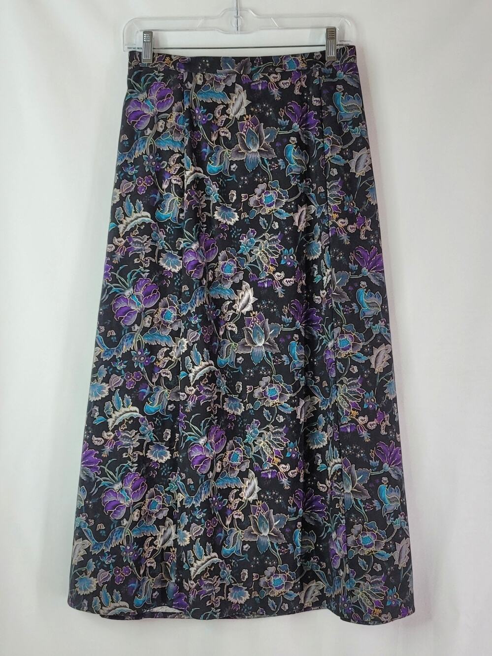 Vintage NOTATIONS Woman Moody Whimsical Dark Floral A-Line Skirt Womens Size 3XL